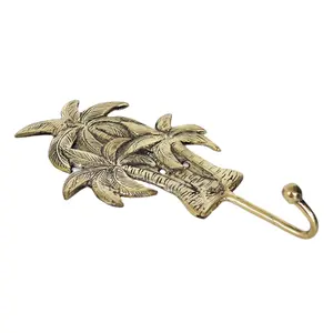 Brass Wall Hook Modern Coconut Tree Wall Hanger Perfect for Coats Jackets Hats Scarfs Bags Hanging Hook