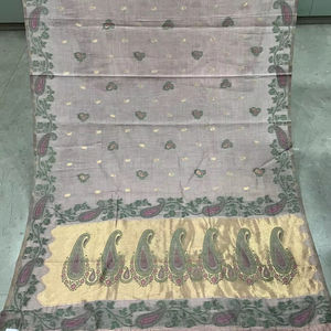 ผ้าส่าหรีแบบดั้งเดิมสำหรับงานเลี้ยงของผู้หญิง โคตา คานิชกา ทำจากผ้าวิสโคส - Product Image 1