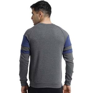 เสื้อกันหนาวผู้ชายผ้าฝ้าย100% น้ำหนักเบามีฮู้ดแบบสวมหัวมีโลโก้ที่กำหนดเองระบายอากาศได้สีตัดกันสำหรับพื้นฐาน - Product Image 2