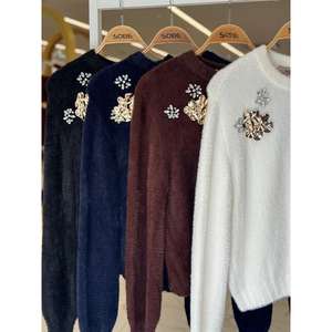 Suéter de Felpa Premium para Invierno, Estilo Casual con Accesorios-1367 - Product Image 1