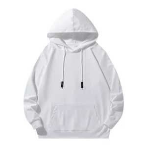 Sweat à capuche en molleton 100% coton pour hommes, vente en gros à bas prix, impression de logo personnalisé, motif solide pour l'hiver - Product Image 3