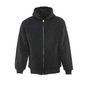 2025 exclusivo logotipo personalizado hombres Puf impresión 380gsm ecológico transpirable Zip Hoodie invierno bordado Sudadera con capucha de gran tamaño - Product Image 1