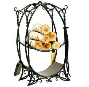 Home and Garden <b>Fireplace</b> <b>Log</b> Rack in Metal With Grey Powder Coated Finished Perfect <b>for</b> High Quality Outdoor Firewood Storage - Product Image 2