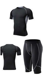 Conjunto Deportivo de Dos Piezas para Hombre, para Yoga, Fitness, Entrenamiento, Compresión, Running, con Logotipo Personalizado Bordado, Precio de Fábrica en China y Bangladesh - Product Image 3