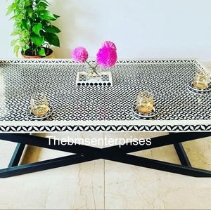 ถาดโต๊ะกาแฟแบบฝังกระดูกพร้อมขาตั้งเฟอร์นิเจอร์บ้านสไตล์ล่าสุดสำหรับห้องนั่งเล่นดีไซน์ทันสมัย - Product Image 2