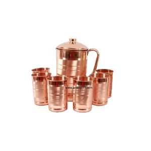 Juego de jarras y tazas de cobre de diseño elegante, tazas de decoración de Metal para suministros para fiestas de boda, utensilios de cocina al mejor precio - Product Image 5