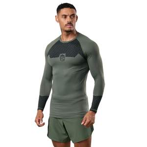 Haut de compression à manches longues pour hommes, pour la lutte, la division cargo, l'entraînement, le MMA, la salle de sport, le fitness et les sports - Product Image 1