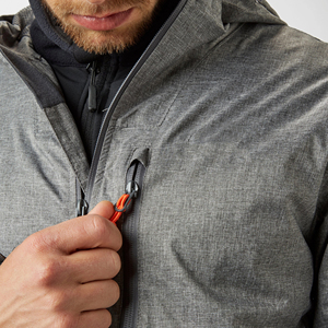 ODM High Quality Men's Windproof Waterproof Canvas Stand Collar Front Logo Casual Windbreaker <b>Jacket</b> - Product Image 4