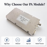 Module amplificateur de puissance HF RF 150W 50dB à gain élevé 28V 0,1-30MHz large bande PA pour communication, radar, navigation, anti-drone