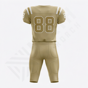 Meilleure vente Uniforme de football américain imprimé par sublimation Nouvelle arrivée Matériel respirant Tenue d'équipe de performance de football américain - Product Image 2