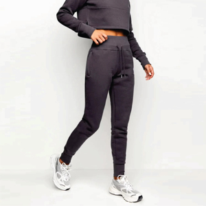 Top et pantalon courts Vente en gros Hiver Usine Vêtements pour femmes Ensemble à capuche Survêtements Pantalon de survêtement Jogger 2 Pièces Ensembles - Product Image 4