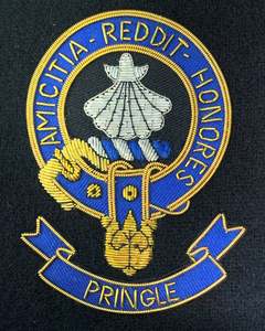 Huy hiệu Blazer thêu tay Gia Tộc huy hiệu đính sequin được tô điểm biểu tượng với pin dây thỏi vải trên tùy chọn may hoặc nút - Product Image 6