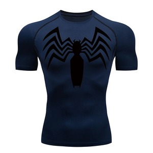 Personalizar la ropa de correr con estilo de los hombres 2025 Premium 3D Impreso Rash Guard Verano Nueva camisa transpirable ajustada - Product Image 1