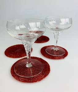 Posavasos Redondos con Cuentas para Fiesta de Bodas, Mantel Individual de Cuentas, Posavasos de Mesa de Cuentas de Vidrio de Lujo - Product Image 4