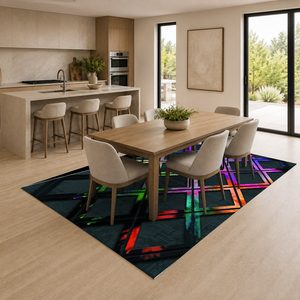<b>RUGS</b> DEPOT LXDP-0994 Wholesale Charcoal Grey Modern Vintage Digital Printed Machine Washable Chenille Area <b>Rug</b> <b>Non</b> <b>Slip</b> - Product Image 4