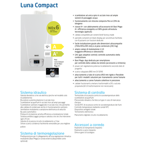 Caldera de Condensación Baxi Luna Compact de 32 kW ErP para Sistemas de Climatización Doméstica, Disponible en Metano o GLP - Product Image 6