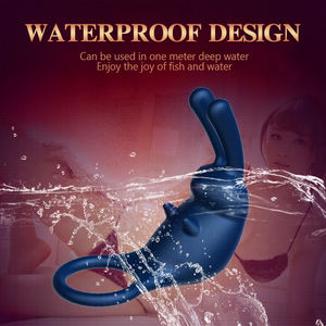 ชุดแหวนรององคชาตชายแบบกันน้ำ ชาร์จผ่าน USB 10 ระดับความถี่ ควบคุมแบบไร้สาย รุ่นล็อคการหลั่ง แรงสั่นสะเทือนสูง รุ่น GM-220 - Product Image 4