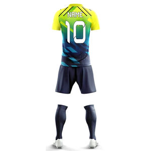 Maillots de football 100 % personnalisés à séchage rapide, unisexes, imprimés numériquement, à manches courtes, pour l'entraînement, service OEM, style ensemble, respirants - Product Image 3