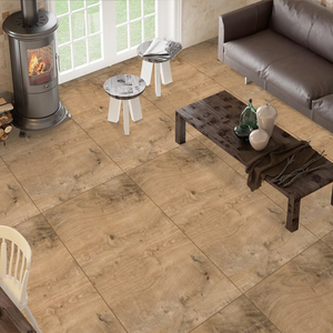 Carreaux en porcelaine émaillée mate de 60x120 cm, finition bois de chêne naturel, pour revêtements de sol et murs intérieurs élégants - Product Image 1