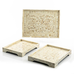 Plateau de service en nacre fabriqué à la main meilleur vendeur pour la décoration intérieure fabriqué au Viet Nam - Product Image 3