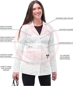 Uniforme d'hôpital confortable gommage blouse de laboratoire extensible pour femmes et hommes uniforme d'infirmière d'hôpital - Product Image 2