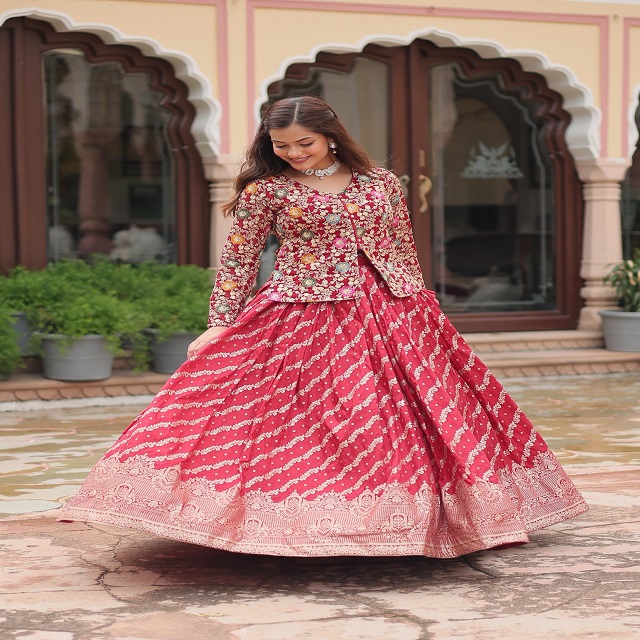 open lace back dress Mughal Bridal main image 0