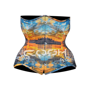 Corsé de Satén Sublimado con Estampado de Atardecer - Product Image 1