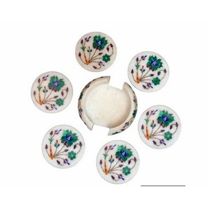 Marble <b>Coaster</b> New Style Blank <b>Ceramic</b> <b>coaster</b> Gift Custom Marble <b>coaster</b> Stone & Metal Inlay at Star Crafts India - Product Image 3