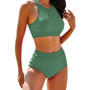 Mode Sexy femmes maillots de bain 2 pièces taille haute fabricant maillots de bain personnalisés ensemble Bikini maillots de bain dames ensemble de sous-vêtements pour fille - Product Image 6