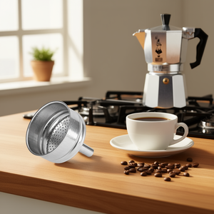 Embudo de Aluminio para Cafeteras MOKA EXPRESS de 12 Tazas, Modelo 0800137 - Product Image 3