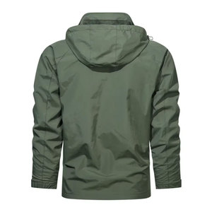 Vestes coupe-vent simples pour hommes, survêtement court, sweats à capuche et shorts à fermeture éclair, ensemble 2 pièces pour hommes - Product Image 5