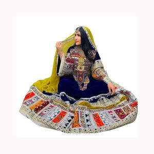 Robe kuchi vintage ethnique tribal, robe multicolore traditionnelle de fête afghane/pakistanaise Kuchi et robe de mariée mariée asiatique - Product Image 6