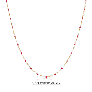 Collier chaîne en argent sterling 925 turc fait main, plaqué rhodium, design émail rose, tendance, vente en gros - Product Image 2