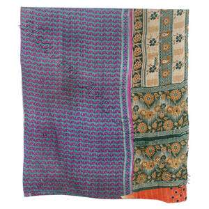 Couverture indienne en coton Gudari imprimé Kantha faite à la main, très vendue, fournisseur d'or GD1037 pour usage hôtelier, vente en gros - Product Image 2