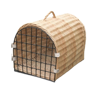 Cage de transport pour animaux de compagnie en rotin naturel de haute qualité, écologique, pour petits animaux, utilisation extérieure, vente en gros d'usine au Vietnam, rectangulaire