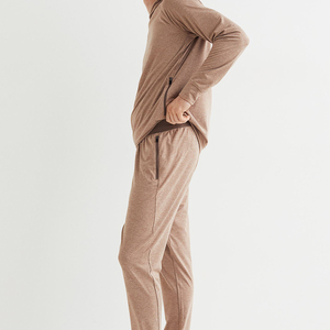 High Quality Wholesale Cotton Polyester Sport Trousers <b>Men</b> Jogger <b>Sweat</b> <b>Pants</b> <b>Men</b> Joggers With Zippers - Product Image 4