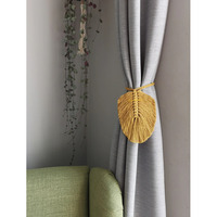 Rideau de conception de feuille de macramé fait à la main pour le salon matériel de corde de coton de macramé pour la décoration de maison de ferme