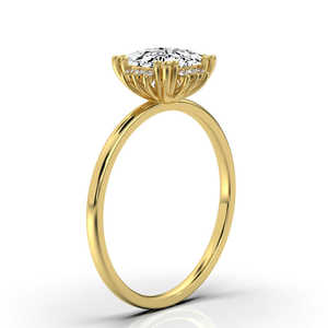 Anillo de Compromiso Personalizable de Oro Sólido de 14K, Anillo de Bodas Clásico con Diamante de Corte Princesa de 2 Quilates, Joyería Fina para Mujer, Certificado IGI, Aniversario - Product Image 5