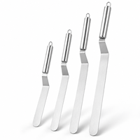 Ensemble de spatules à gâteau en acier inoxydable 6, 8, 10, 12 pouces, spatule à glaçage décalée, couteau à crème pour la pâtisserie professionnelle, vente en gros