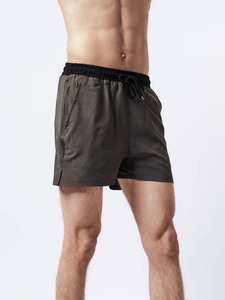 Shorts d'été décontractés à taille élastique avec cordon de serrage, logo frontal, coupe droite, respirants, séchage rapide, avec poches, pour l'entraînement - Product Image 5