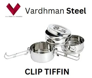 Vente énorme demande! Boîte à lunch à trois niveaux en acier inoxydable avec clip de verrouillage durable 8*3 pique-nique d'hôtel de bureau de qualité alimentaire 1-3L - Product Image 4