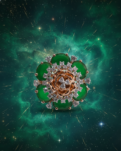 แหวนเงินแท้ 925 ประดับเพชรโมอิสซาไนต์และพลอยสีเขียว ดีไซน์ทันสมัย ขายดีที่สุด - Product Image 3