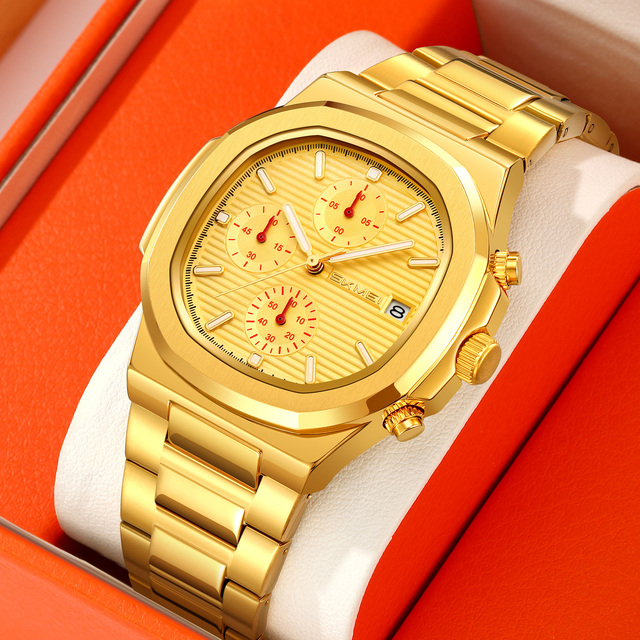 Quartz Luxury Watch OEM Custom Logo Men`s  High Quality Square Wrist watch Classics Glass Dial Stainless Steel Watch Wholesale