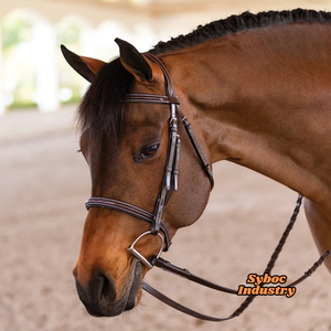 Brida de cuero de caballo Nuevo estilo inglés Brida de doma Piel de vaca genuina Caballo Headstall Cuero Premium para productos de caballo - Product Image 2