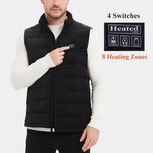 Chaleco eléctrico caliente ligero de lavado a máquina OEM con 8 zonas de calefacción y 4 interruptores - Product Image 2