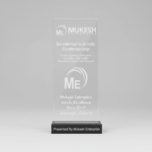 Trofeo de Reconocimiento Corporativo de Acrílico Premium de Primera Calidad, Duradero, Premio de Excelencia, Reconocimiento Corporativo de Mukesh Enterprise - Product Image 6