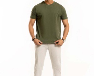 เสื้อยืดคอกลมผ้าแคนวาสคุณภาพสูง 100% ทรงปกติ ระบายอากาศได้ดี แห้งเร็ว สำหรับผู้ชาย ขายส่ง - Product Image 2