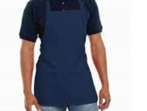 Tablier de cuisine en coton et lin avec impression de conception personnalisée Tablier en coton blanc réutilisé Tablier de cuisine en coton imperméable à l'eau en gros - Product Image 4