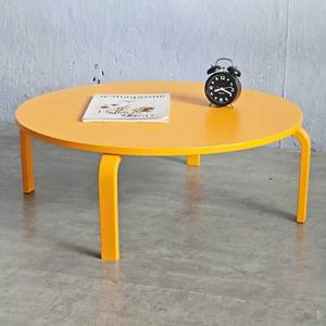 Mesa Redonda Minimalista para Niños para Sentarse en el Suelo 80x80x28cm Madera KGD018 - Product Image 6