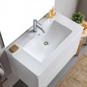 80cm <b>White</b> Suspended Bathroom Cabinet with <b>2</b> Drawers & 80x110cm Bali Mirror Bathroom <b>Sets</b> - Product Image 5